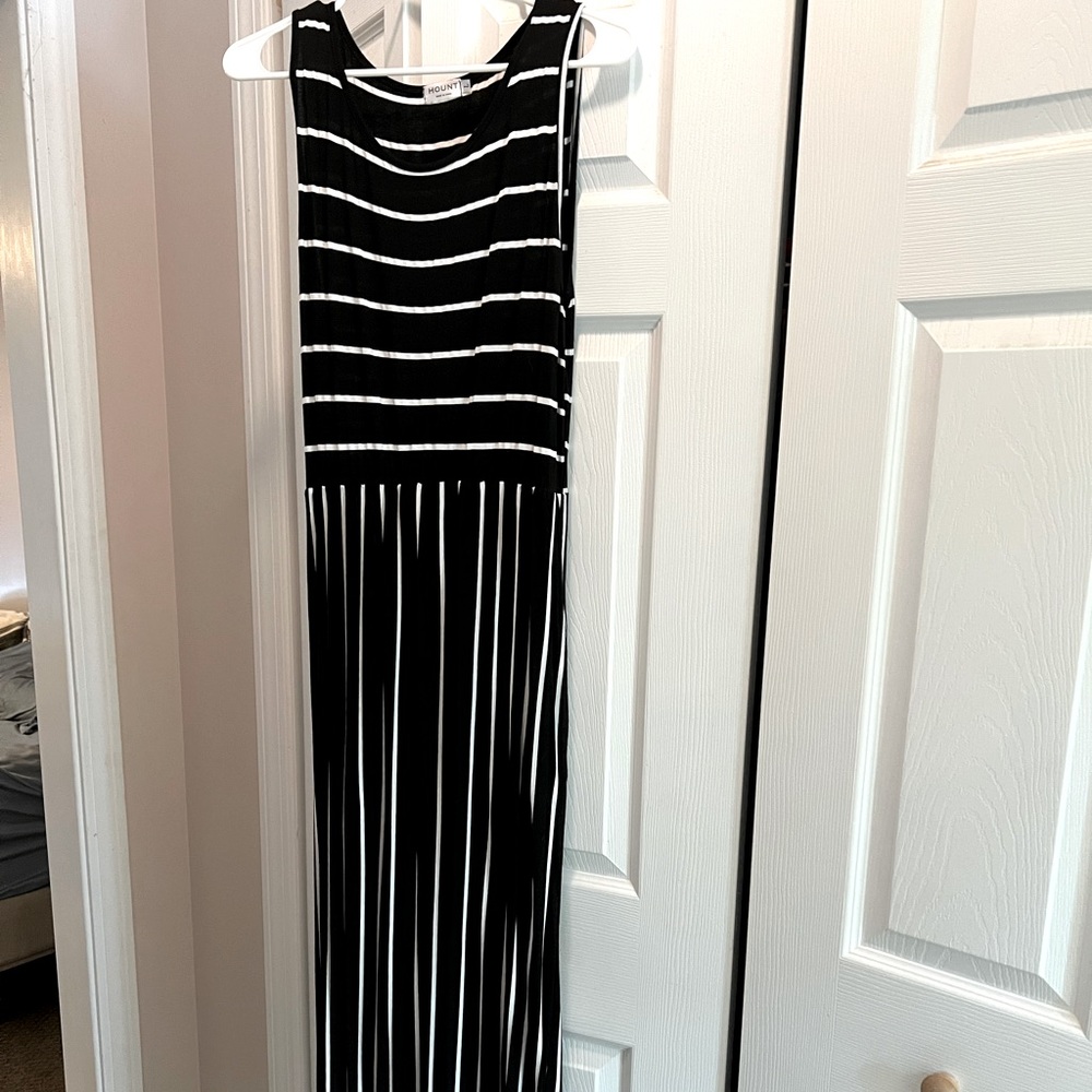 Black & White Striped Maxi dress